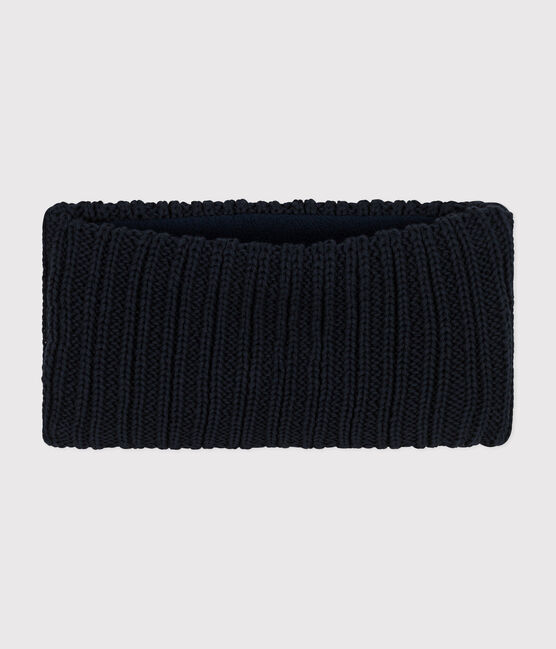 Snood en tricot doublé en polaire bébé bleu SMOKING