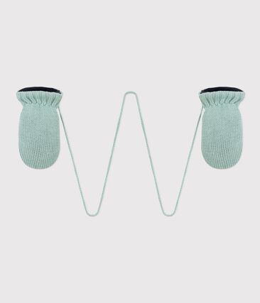 PETIT BATEAU - Moufles bébé en tricot doublées en polaire recyclée