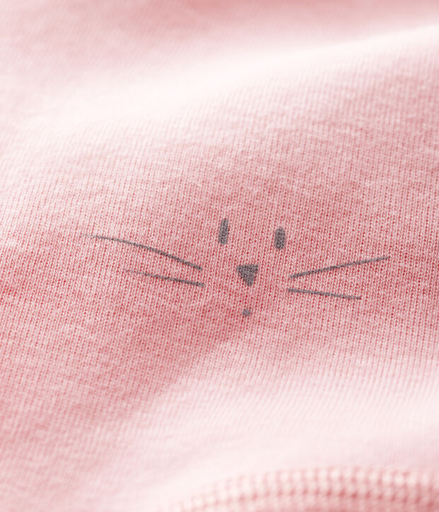 Legging t&ecirc;te de chat b&eacute;b&eacute; en c&ocirc;te rose