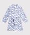 Robe de chambre enfant en polaire imprim&eacute;e bleu/multicouleur