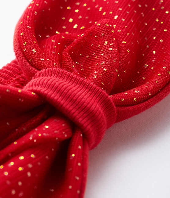 Bandeau bébé fille rouge TERKUIT/jaune OR