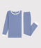 Pyjama ajusté milleraies en coton enfant NEWBLEU/ MARSHMALLOW