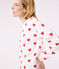 Pyjama cœur en coton femme blanc MARSHMALLOW/rouge TERKUIT