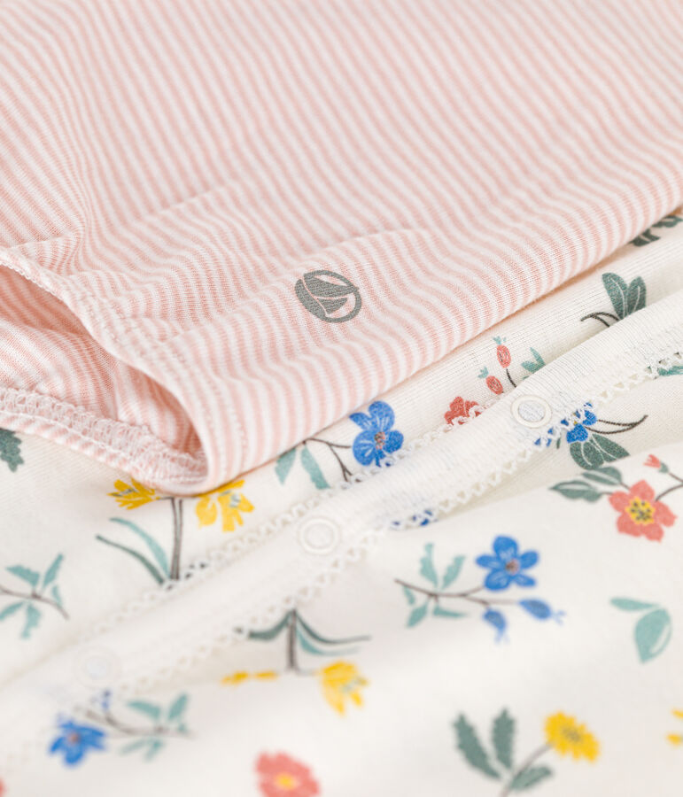 Lot de 2 combinaisons courtes en coton b&eacute;b&eacute; variante 1