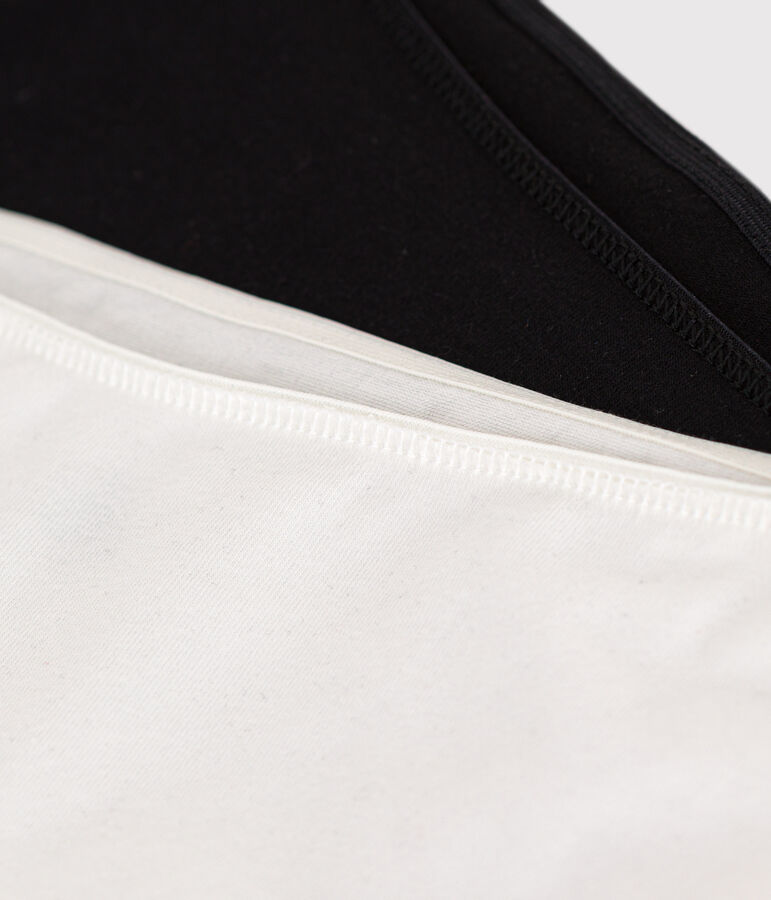 Lot de 2 shorties unis en coton et &eacute;lasthanne femme variante 1