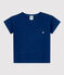 Tee-shirt manches courtes uni en jersey bébé bleu MEDIEVAL