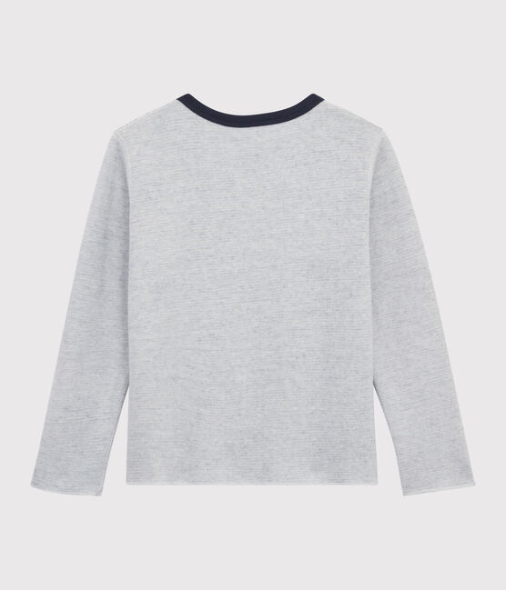 Tee-shirt réversible enfant garçon bleu SMOKING/blanc MARSHMALLOW