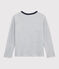 Tee-shirt réversible enfant garçon bleu SMOKING/blanc MARSHMALLOW