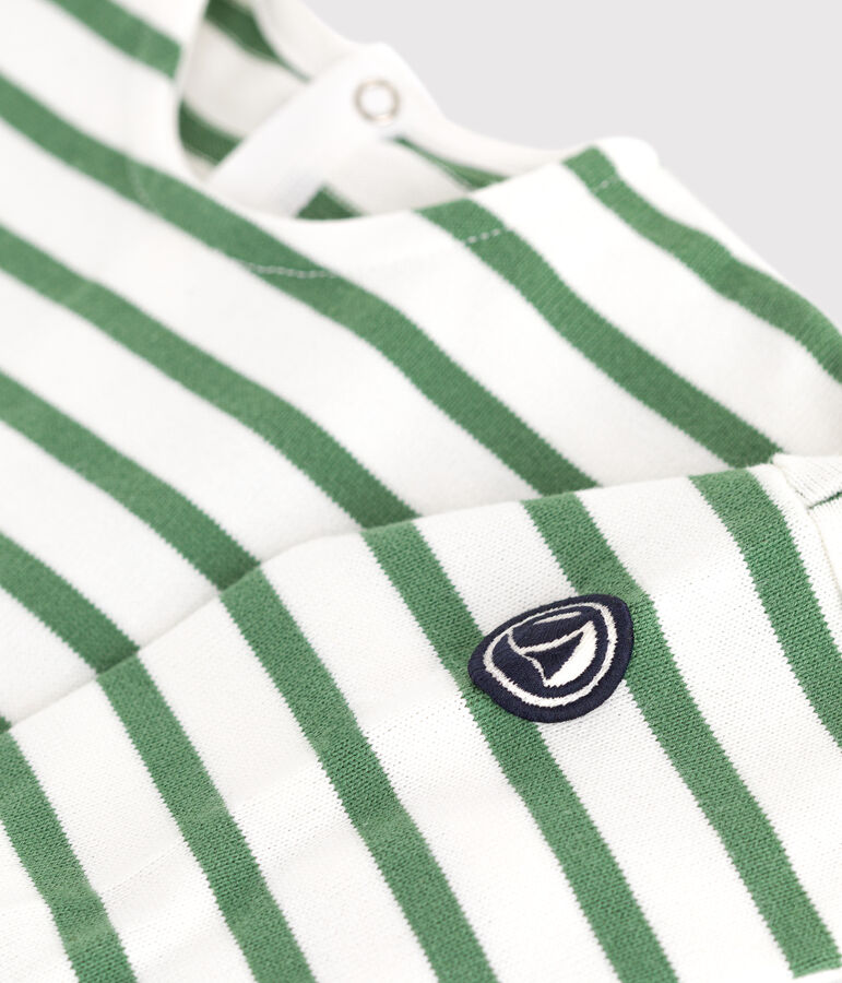 Marini&egrave;re b&eacute;b&eacute; en coton &eacute;pais vert MARSHMALLOW/ PALMERAIE