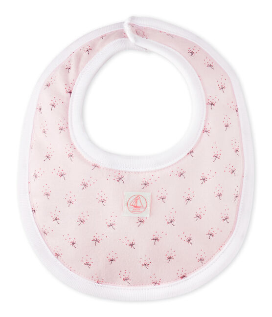 Bavoir bébé mixte imprimé rose VIENNE/blanc MULTICO