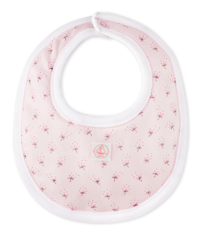 Bavoir b&eacute;b&eacute; mixte imprim&eacute; rose VIENNE/blanc MULTICO
