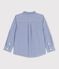 Chemise en popeline enfant garçon bleu BLEU/blanc BLANC