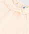 Blouse manches courtes bébé en gaze de coton écru AVALANCHE