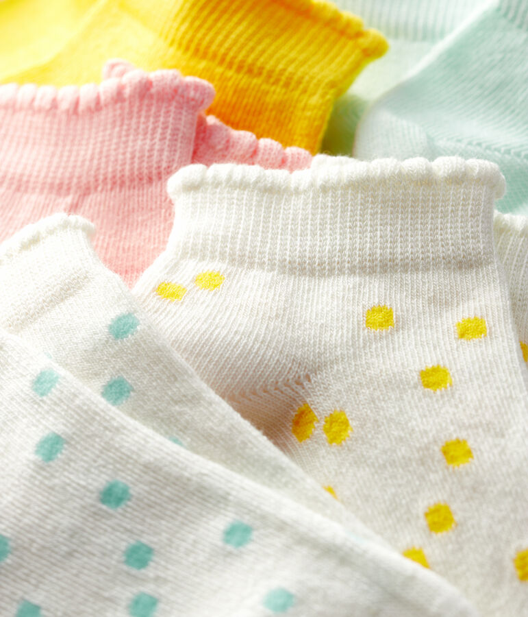 Lot de 5 paires de chaussettes basses enfant fille multicouleur