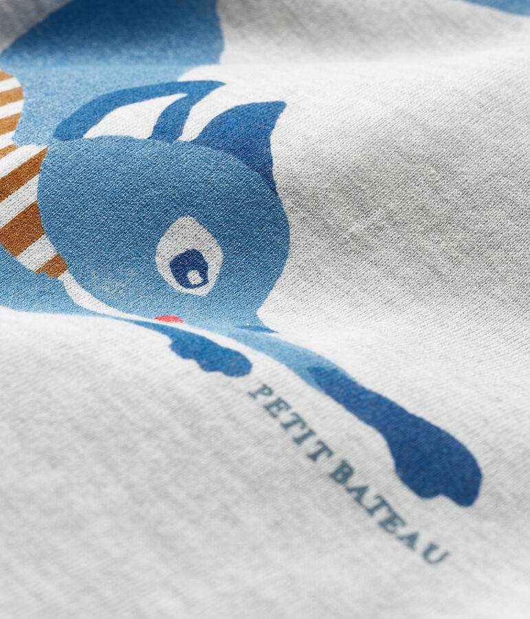 Tee shirt manches longues b&eacute;b&eacute; gar&ccedil;on gris BELUGA CHINE CN