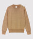 Pull marin en coton doré Femme