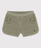 Short en bouclette éponge enfant fille vert MARECAGE