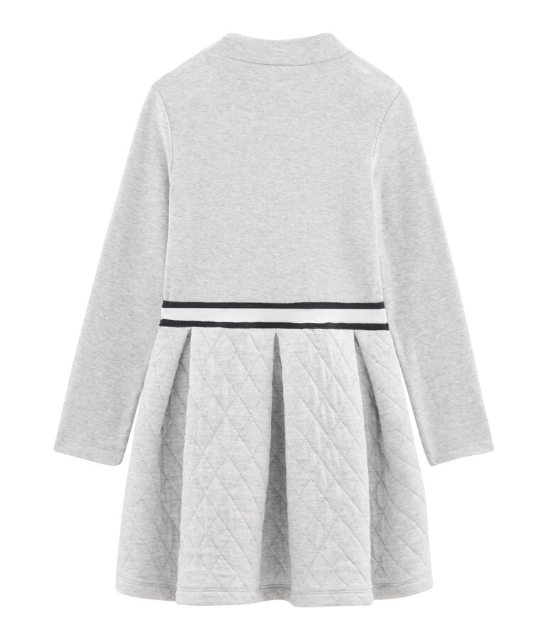 Robe col roul&eacute; enfant fille gris