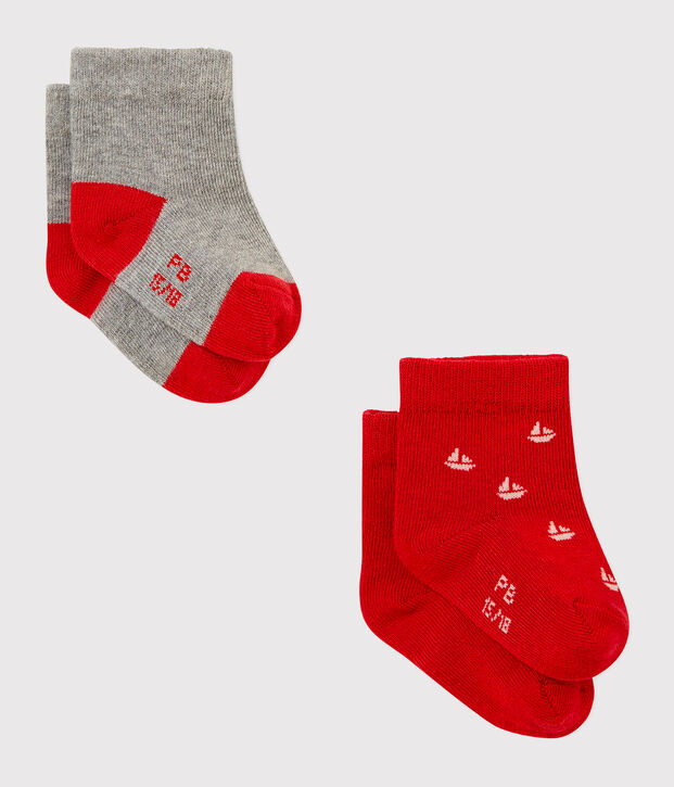 Lot de deux paires de chaussettes b&eacute;b&eacute; gar&ccedil;on multicouleur