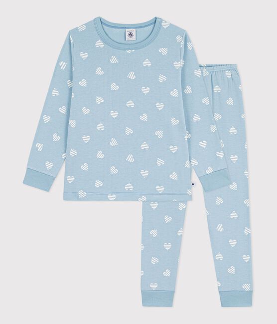 Pyjama enfant en coton imprimé cœurs MIMI/ ECUME