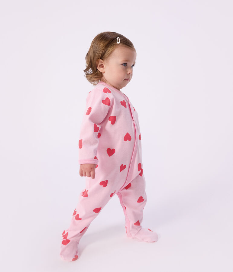 Pyjama b&eacute;b&eacute; en coton imprim&eacute; c&oelig;urs MARQUISE/ PEACHY