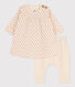 Robe legging imprimée bébé en tubique en coton