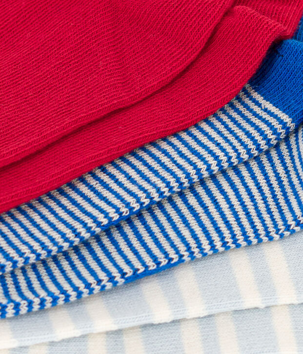 Lot de 3 paires de chaussettes rayures en jersey de coton enfants multicouleur