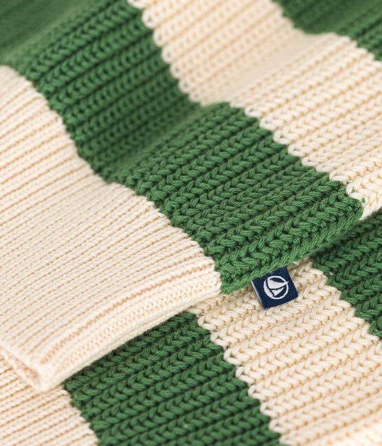 Pull col camionneur en coton enfant garçon vert PALMERAIE/ AVALANCHE