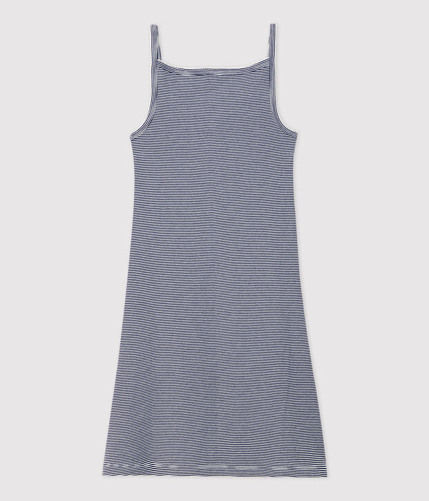 Nuisette en coton Femme bleu/blanc