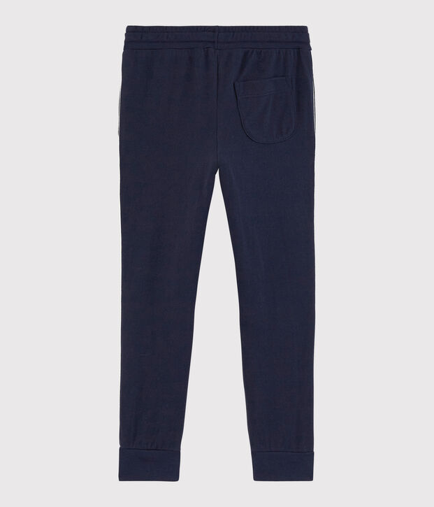 Pantalon de jogging en jersey enfant gar&ccedil;on bleu marine