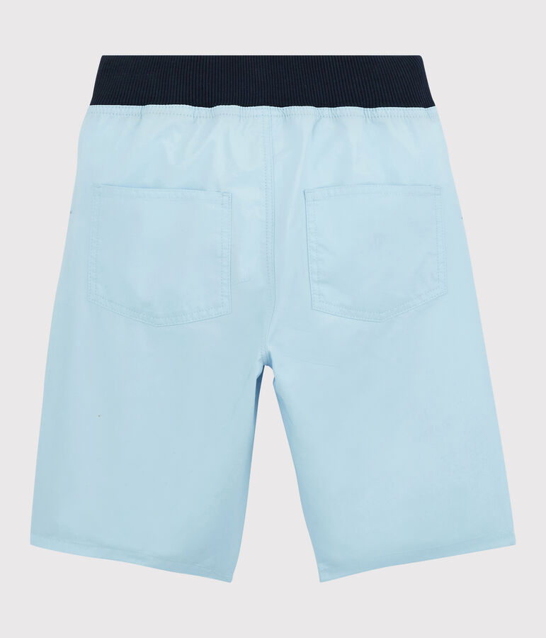 Bermuda en serge de coton enfant gar&ccedil;on bleu