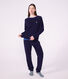 Pyjama femme en coton &eacute;ponge uni