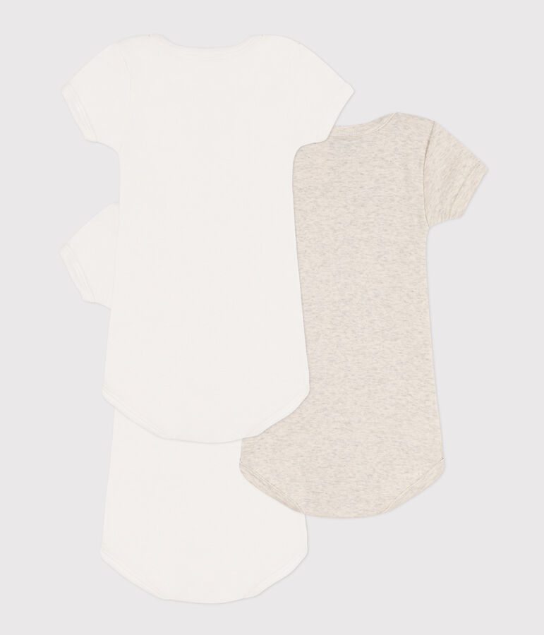 Lot de 3 bodies manches courtes globetrotteur en coton multicouleur