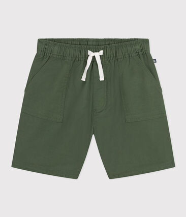 Short en twill de coton et lin enfant