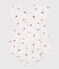 Robe bébé en coton manches courtes et bloomer, imprimés cœurs blanc AVALANCHE/ MULTICO