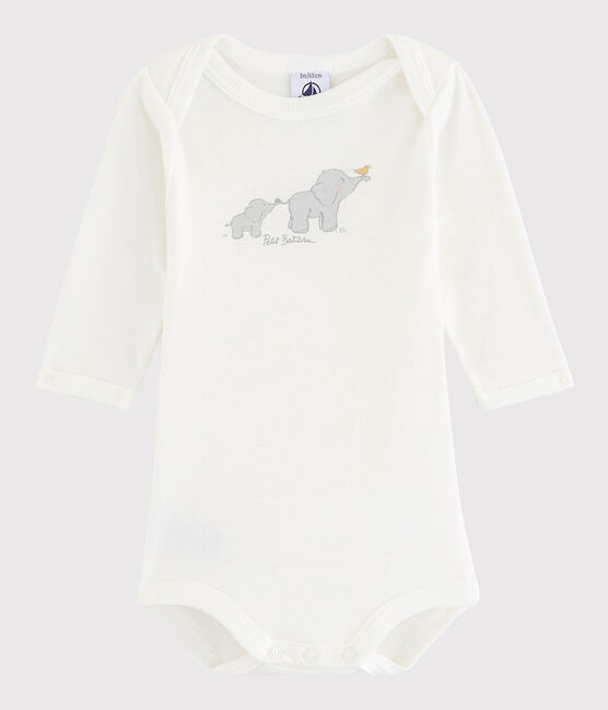Body manches longues bébé fille-garçon blanc LAIT