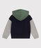 Sweatshirt à capuche en molleton enfant garçon bleu SMOKING/blanc MULTICO