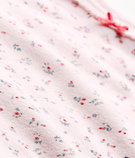 Body bébé fille manches longues imprimé rose VIENNE/blanc MULTICO