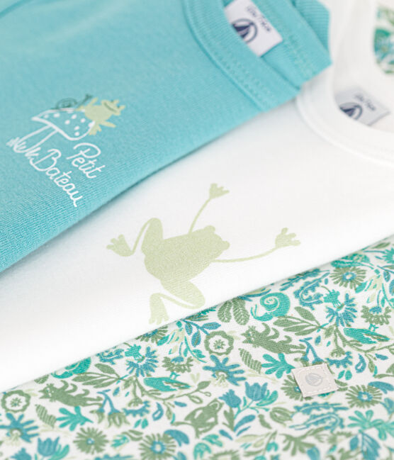 Lot de 3 bodies bébé manches courtes en coton variante 7