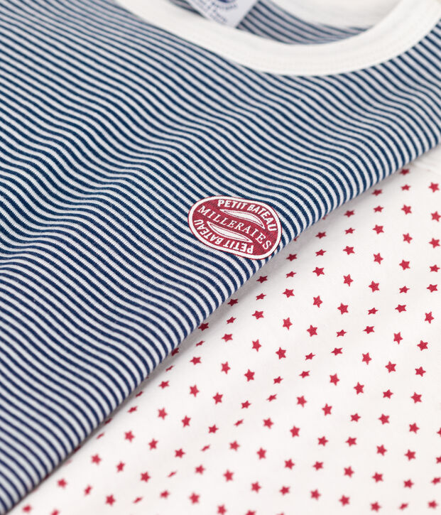 Lot de 2 pyjamas &eacute;toile petit gar&ccedil;on en coton multicouleur