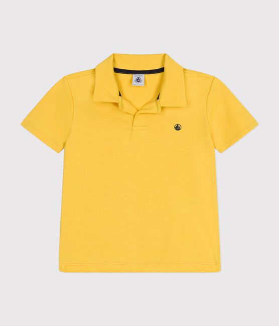 Polo manches courtes en coton enfant garçon jaune NECTAR