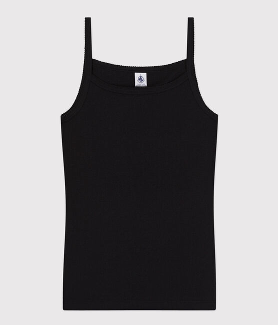 Chemise à bretelles L'ICONIQUE en coton BIO Femme noir NOIR