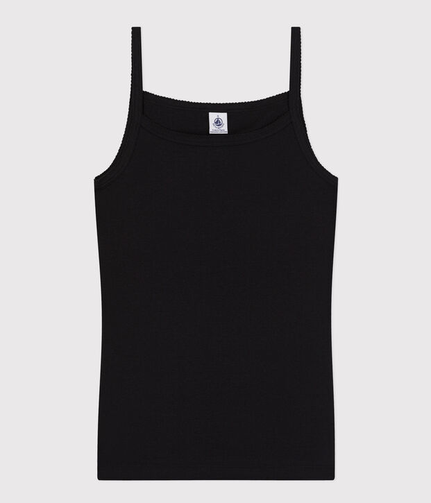 Chemise &agrave; bretelles L'ICONIQUE en coton BIO Femme noir