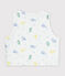Gilet sans manche r&eacute;versible b&eacute;b&eacute; en coton imprim&eacute; dragons blanc/multicouleur