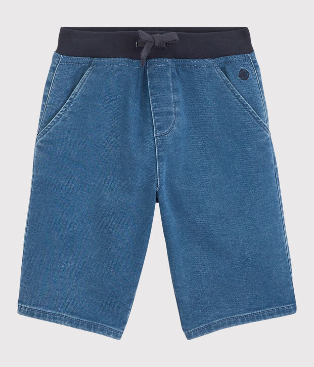 Bermuda denim responsable enfant gar&ccedil;on bleu