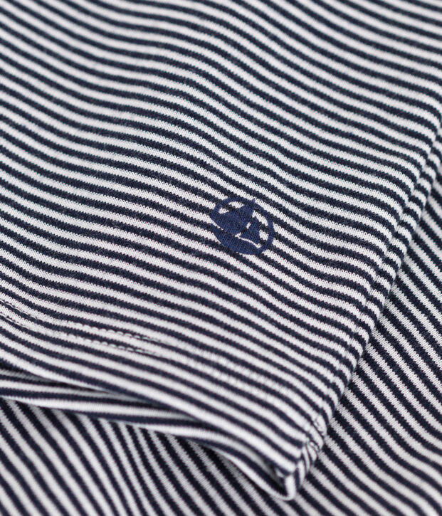 D&eacute;bardeur l'Iconique en coton ray&eacute; femme bleu/blanc