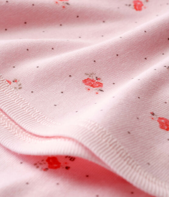 Drap bébé mixte imprimé rose VIENNE/blanc MULTICO