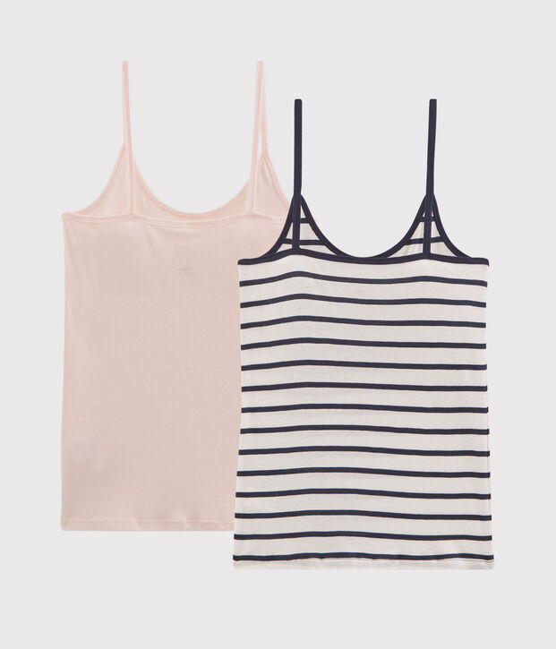 Lot 2 chemises &agrave; bretelles Femme multicouleur