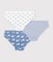 Lot de slip enfant en coton imprim&eacute; baleines multicouleur