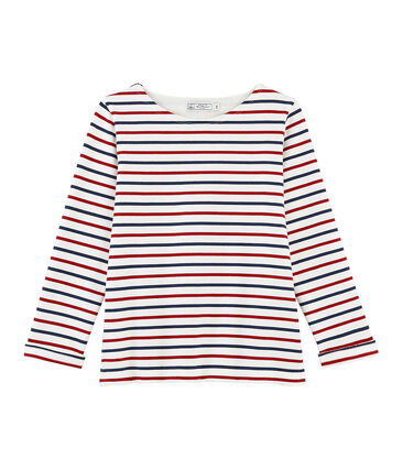 Marinière à rayures rouges et bleues